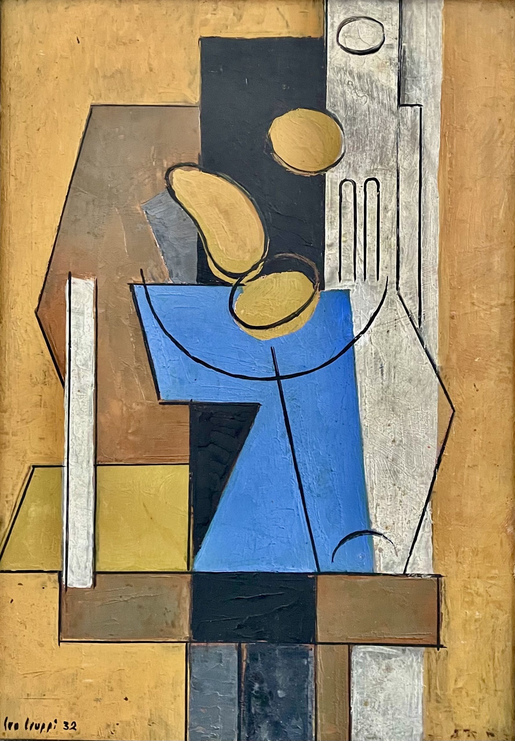 Leo Leupi (1893 - 1972), oil on wood from 1931, 26 x 37 cm